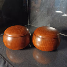 Load image into Gallery viewer, #C342 - Size 36 Go Stones (Snow) and Go Bowls (Keyaki) Set