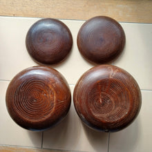 Load image into Gallery viewer, #C345 - 7mm Go Stones (glass) and Go Bowls (chestnut) Set