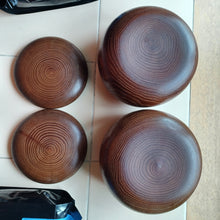 Load image into Gallery viewer, #C366 - 7mm Go Stones (glass) and Go Bowls (chestnut) Set