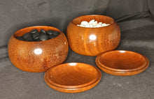 Load image into Gallery viewer, #C377 - Size 35 Go Stones (Slate and Clamshell) and Go Bowls (Quince) Set