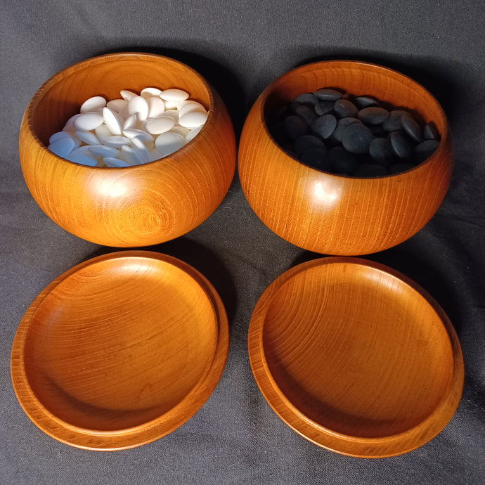 #C402 - Size 30 Slate & Shell Set (Moon/Snow) - XL Keyaki bowls