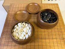 Загрузите изображение в средство просмотра галереи, #J5064020 - 15cm Floor Board Set - Kaya - Kiomote - Slate &amp; Shell - Keyaki Bowls - Free FedEx Shipping