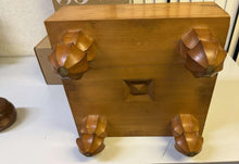 Загрузите изображение в средство просмотра галереи, #J5064020 - 15cm Floor Board Set - Kaya - Kiomote - Slate &amp; Shell - Keyaki Bowls - Free FedEx Shipping