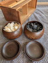 Load image into Gallery viewer, #C441 - Antique Slate &amp; Shell Set - Box - Chestnut - Japanese Clamshell