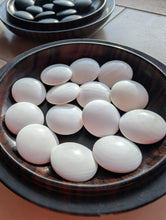 Load image into Gallery viewer, #C452 - Size 25 Go Stones (Slate &amp; Shell) and Go Bowls (Ebony) Set