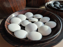 Load image into Gallery viewer, #C452 - Size 25 Go Stones (Slate &amp; Shell) and Go Bowls (Ebony) Set