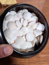 Load image into Gallery viewer, #C463 - Size 25 Go Stones (Slate &amp; Shell) and Go Bowls (Ebony) Set - Paulownia Box