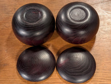 Load image into Gallery viewer, #C464 - Size 25 Go Stones (Slate &amp; Shell) and Go Bowls (chestnut) Set
