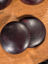 Load image into Gallery viewer, #C464 - Size 25 Go Stones (Slate &amp; Shell) and Go Bowls (chestnut) Set