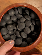 Load image into Gallery viewer, #C466 - Size 35 Go Stones (Slate and Clamshell) and Go Bowls (Cherry) Set