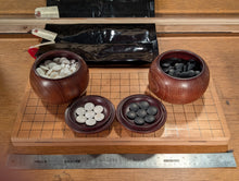 Load image into Gallery viewer, #C470 - Size 22 Go Stones (Japanese Clamshell) - Go Bowls (Mulberry) - Folding Board - Set