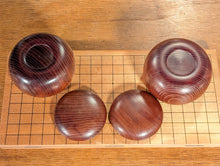 Load image into Gallery viewer, #C470 - Size 22 Go Stones (Japanese Clamshell) - Go Bowls (Mulberry) - Folding Board - Set