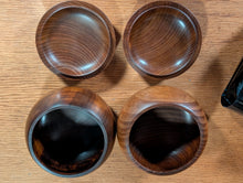 Загрузите изображение в средство просмотра галереи, #C497 - Size 36 Slate and Shell Go Stones (Japanese) and Go Bowls (Camphor) Set