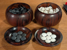 Загрузите изображение в средство просмотра галереи, #C498 - Size 18 Go Stones (Slate &amp; Shell) and Go Bowls (Ebony) Set