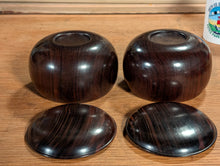 Load image into Gallery viewer, #C501 - Size 30 Go Stones (Slate &amp; Shell, off-spec) and Go Bowls (Ebony) Set