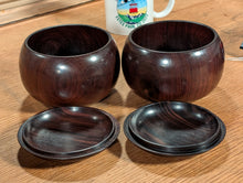 Load image into Gallery viewer, #C501 - Size 30 Go Stones (Slate &amp; Shell, off-spec) and Go Bowls (Ebony) Set