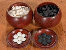 Load image into Gallery viewer, #C516 - Size 28 Go Stones (Slate &amp; Shell) and Go Bowls (Quince by Kaishi) Set