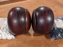 Load image into Gallery viewer, #C517 - Size 28 Go Stones (Slate &amp; Shell) and Go Bowls (Chestnut) Set
