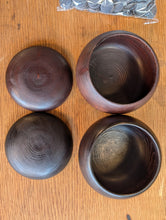 Загрузите изображение в средство просмотра галереи, #C530 - Antique Slate &amp; Shell Set - Chestnut Bowls - Japanese Clamshell