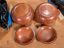 Загрузите изображение в средство просмотра галереи, #C531 - Size 36 Slate and Shell (moon/snow) Go Stones and Go Bowls (heathered Cherry) Set