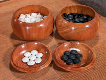 Загрузите изображение в средство просмотра галереи, #C532 - Size 32 Slate and Shell (suwabute) Go Stones and Go Bowls (heathered cherry) Set
