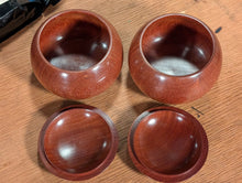 Загрузите изображение в средство просмотра галереи, #C533 - Size 28 Slate and Shell (suwabute) Go Stones and Go Bowls (Kaishi quince) Set