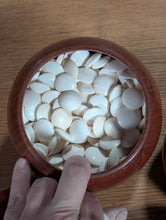 Загрузите изображение в средство просмотра галереи, #C533 - Size 28 Slate and Shell (suwabute) Go Stones and Go Bowls (Kaishi quince) Set
