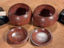 Load image into Gallery viewer, #C536 - Size 36 Slate and Shell (moon) Go Stones and Go Bowls (quince) Set