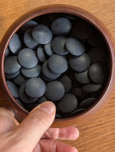 Load image into Gallery viewer, #C537 - Size 22 Go Stones (Slate &amp; Shell) and Go Bowls (Chestnut) Set