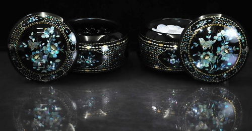 #J3670526 - Agate / Onyx - Raden Inlay Bowls - Free FedEx Shipping