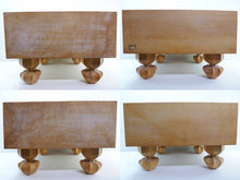 Load image into Gallery viewer, #J8622791 - 17cm Floor Board Set - Quartersawn Kaya - Slate and Shell - Keyaki Bowls - Free Airmail from Japan
