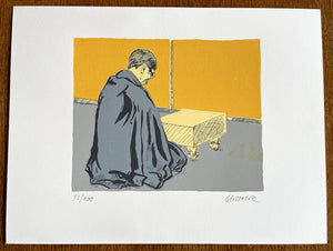 Six rare Serigraphs of Japanese Go Legends by Harald Germer