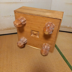 #J4488374 - 18cm Floor Board Set - Shinkaya - Shihou-masa Cut - Keyaki Bowls - Slate & Shell - Free FedEx Shipping