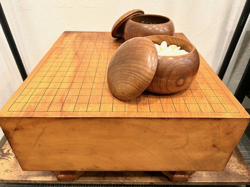 #J5064020 - 15cm Floor Board Set - Kaya - Kiomote - Slate & Shell - Keyaki Bowls - Free FedEx Shipping