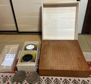 #J227264 - 9cm Floor Board Set - Katsura - Slate & Shell - Chestnut Bowls - Free FedEx Shipping