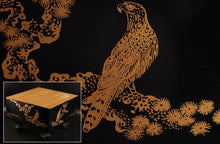 Load image into Gallery viewer, #J2635303 - 17cm Floor Board - Black &amp; Gold Lacquer - Hawks - Free FedEx Shipping