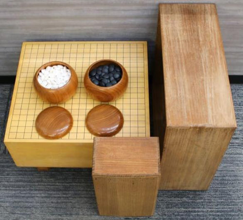 #J296220 - 17.5cm Floor Board Set - Shinkaya - Shihou-masa Cut - Keyaki Bowls - Size 35 Slate & Shell - Free FedEx Shipping
