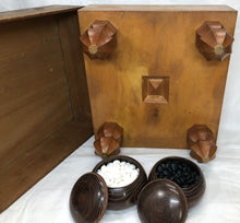 Load image into Gallery viewer, #J270474 - 13cm Floor Board Set - Kaya - Chestnut Bowls - Slate and Shell - Free FedEx Shipping