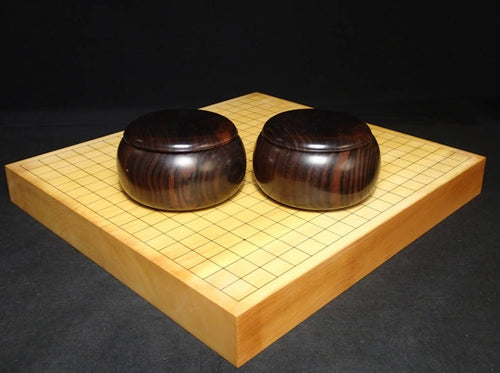#J210763 - Luxury Table Board Set - Kaya - Kokutan bowls - Size 30 Slate & Japanese Shell - Free FedEx Shipping