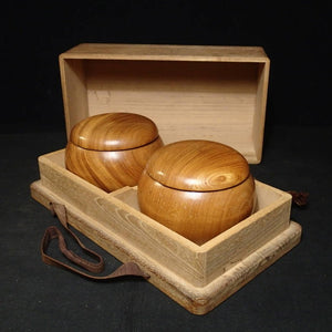 #J248530 - 6cm Table Board Set - Size 34 Slate and Shell - Kaya - Keyaki Bowls - Paulownia box and lid - Free FedEx Shipping