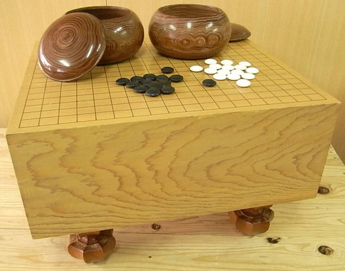#J214971 - 17.5cm Floor Board Set - Shinkaya - Tenchi-masa Cut - Chestnut Bowls - Size 31 Slate & Shell - Free FedEx Shipping