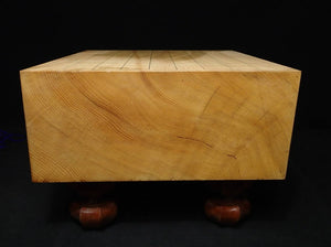 #J241966 - 14cm Shogi Floor Board Set - Shihou-masa Cut - Carved Pieces with Silk Bag and Storage Box - Free FedEx Shipping