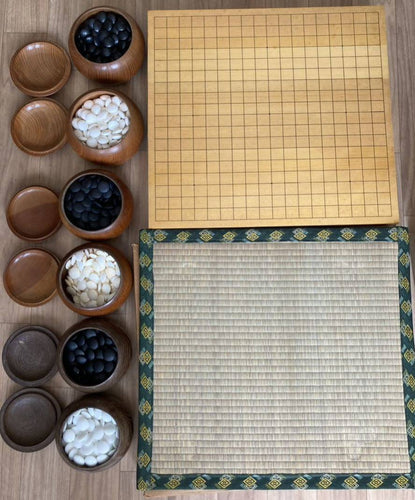 #J280663 - 5cm Table Board Set - ShinKaya with Tatami Mat - Multiple Slate and Shell Sets - Free FedEx Shipping