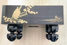 Load image into Gallery viewer, #J235553 - 14.5cm Floor Board - Black &amp; Gold Lacquer - Hawks - Free FedEx Shipping
