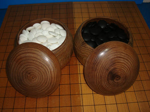 #J251068 - Folding Table Board Sets - Chestnut Bowls - Glass Stones - Free Surface Shipping