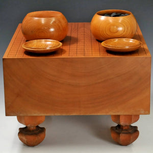 #J201898 - 17.5cm Floor Board Set - Katsura - Brocade & Lid - Slate and Shell - Keyaki Bowls - Free FedEx Shipping