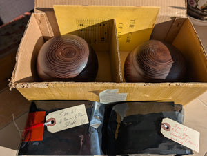#C453 - Size 31 Slate and Shell Go Stones and Go Bowls Set