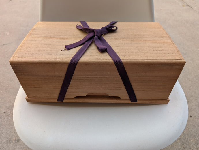 #C454 - XL Paulownia storage box for Go Bowls - Accessory