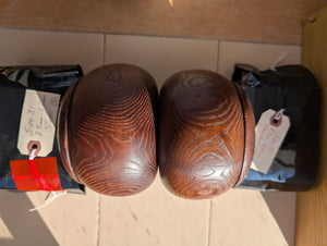 #C453 - Size 31 Slate and Shell Go Stones and Go Bowls Set