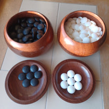 Load image into Gallery viewer, #C210 - Size 32 Go Slate and Shell Go Stones (Moon) and Go Bowls (Quince) Set